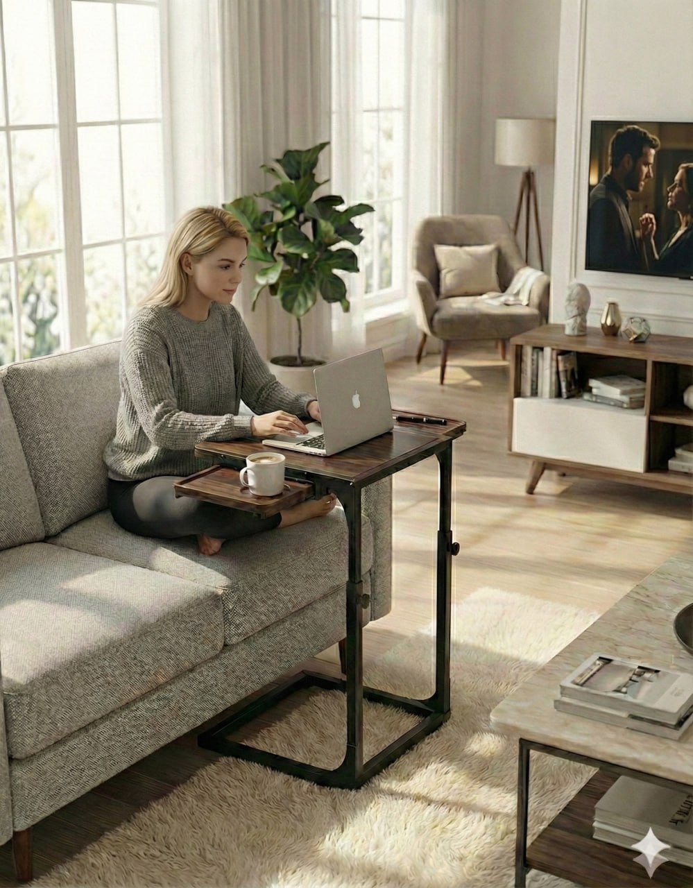 OceanDecor C-table beside sofa in living room